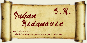 Vukan Midanović vizit kartica
